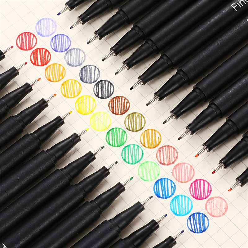 

24 Colors Colorful 0.38mm Neutral Gel Pen Markers Fineliner Pens For School Office Pen Set Kawaii Ink Pen Art Supplies 04031