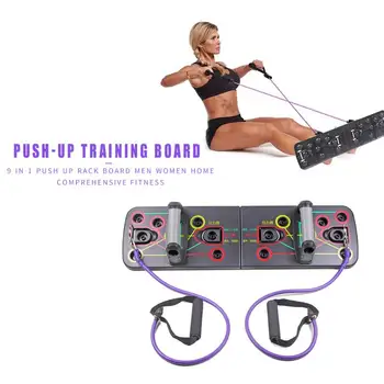 

Push Up Rack Stand Board Environmental Protection and Durability with Resistant Bands Gym Comprehensive Fitness Equipment