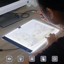 A4/a5 led placas de desenho placa de rastreamento cópia almofadas led desenho tablet placa arte mesa de escrita stepless escurecimento artcraft caixa de luz