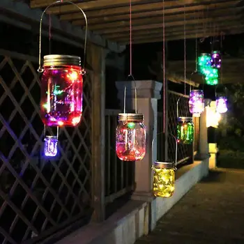 

Mason Jar Solar Light, 2 Pack 20 LED String Solar Lantern Lights Solar Garden Light for Patio Garden Decor (Mason Jar Include)