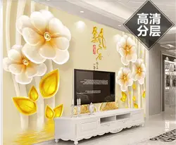 custom Photo wallpaper mural on the wall Embossed Rose Flower Modern Jewelry bedroom home decor 3d wallpaper for walls in rolls