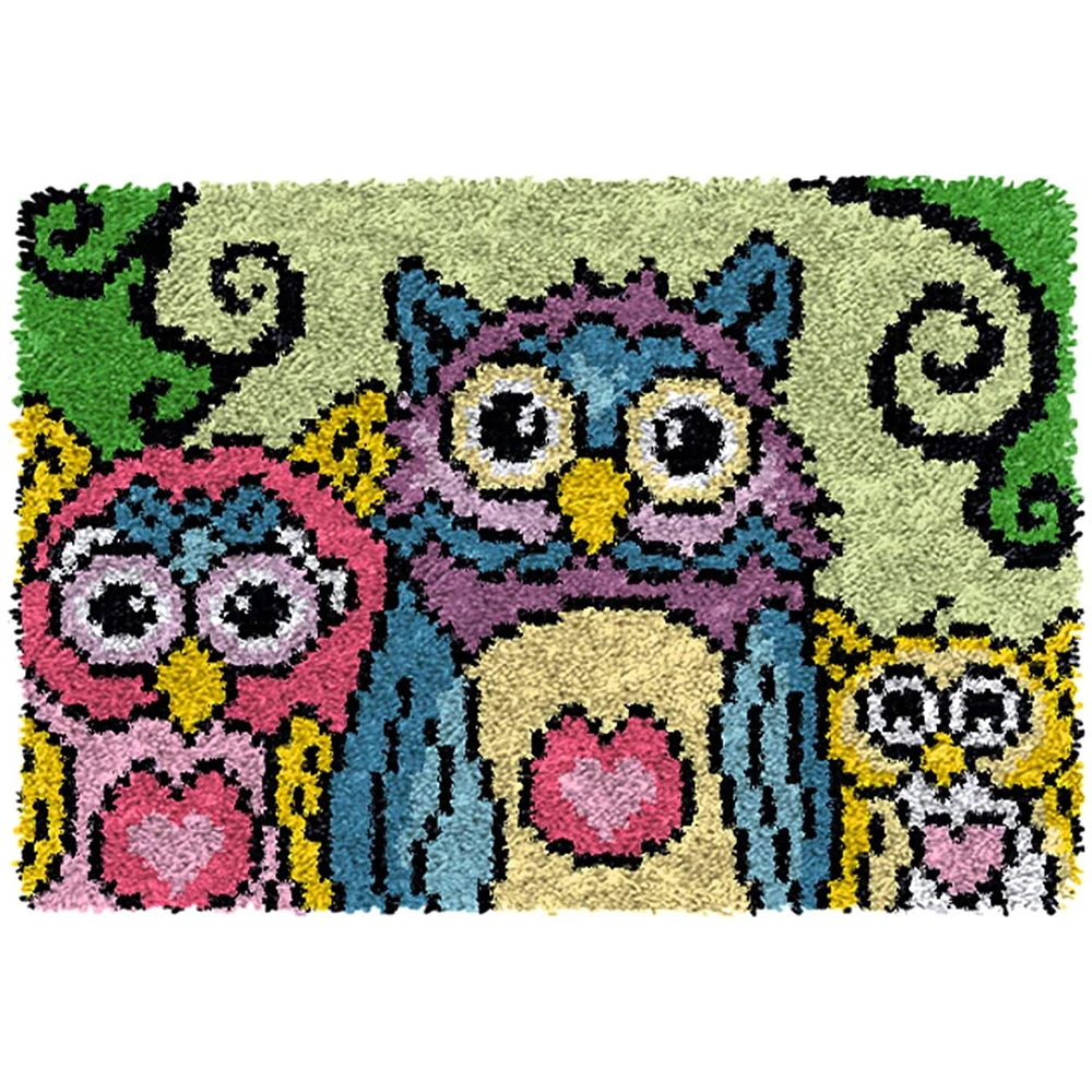 

DIY carpet Canvas embroidery with pattern Latch hook rug kit with printed pattern Crafts for adults Cartoon Tapestry kit