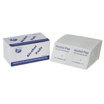 

100pcs/Box Portable Alcohol Swabs Wipes Disposable Wound Disinfection Pad Antiseptic Cleaning Sterilization First Aid Home