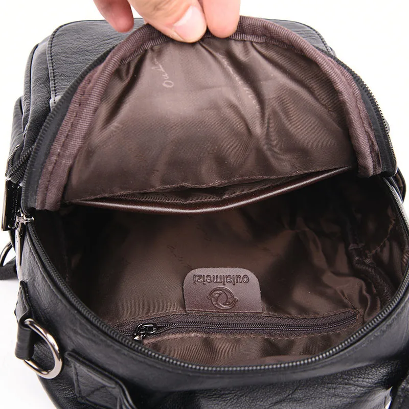 Модный Универсальный женский рюкзак однотонный Mochila кожаный женский рюкзак большой емкости дорожные сумки для леди девушка Plecaki Damskie