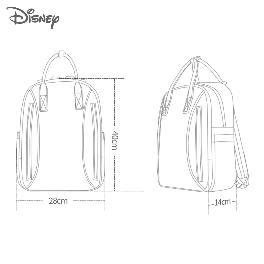 Новая сумка для подгузников с изображением Диснея Минни Микки Мауса, рюкзак для мам, сумка для коляски, большая вместительность, сумка для пеленания, Органайзер