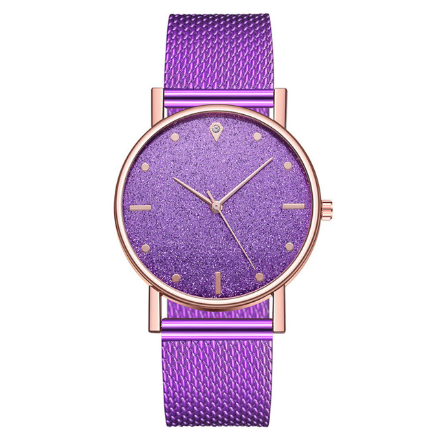 Ladies Watch Romantic Starry Sky Dial Women's Quartz Wristwatch Fashion Mesh Watch Gift Clock Droshipping Reloj Mujer