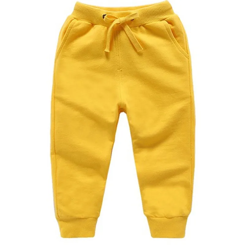 Новые модные теплые детские штаны-шаровары для маленьких мальчиков и девочек, повседневные спортивные штаны, сплошные брюки для бега, детская одежда
