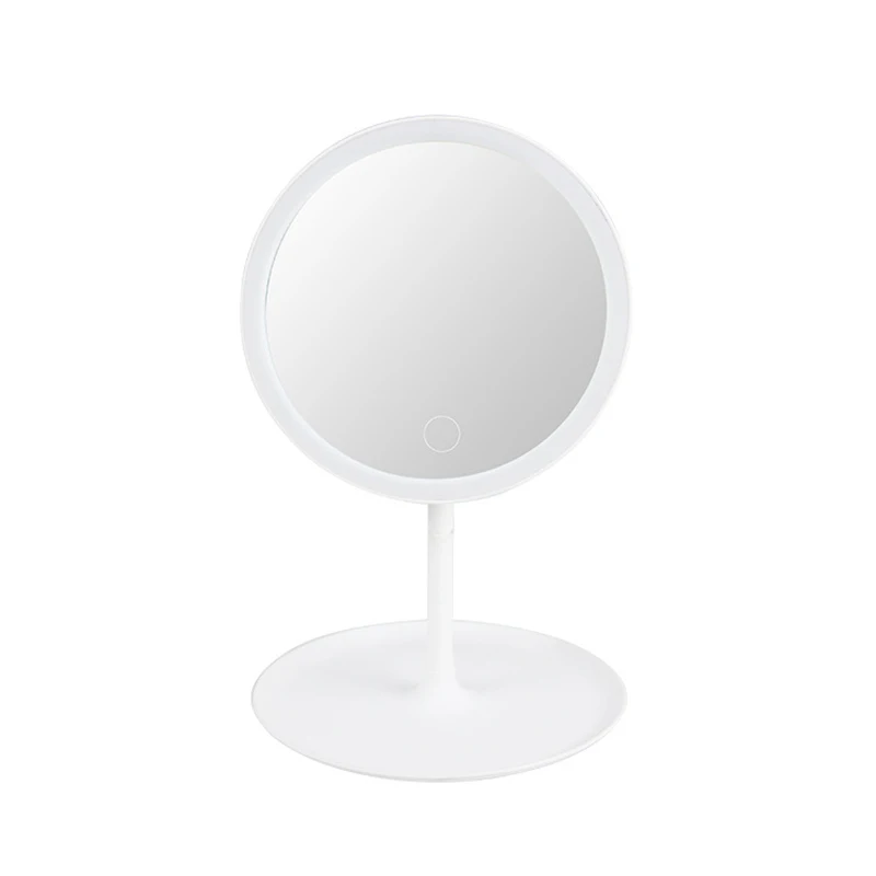 USB перезаряжаемое зеркало для профессионального макияжа светодиодный косметическое зеркало туалетное зеркало с подсветкой зеркальный светильник зеркало для макияжа - Цвет: white