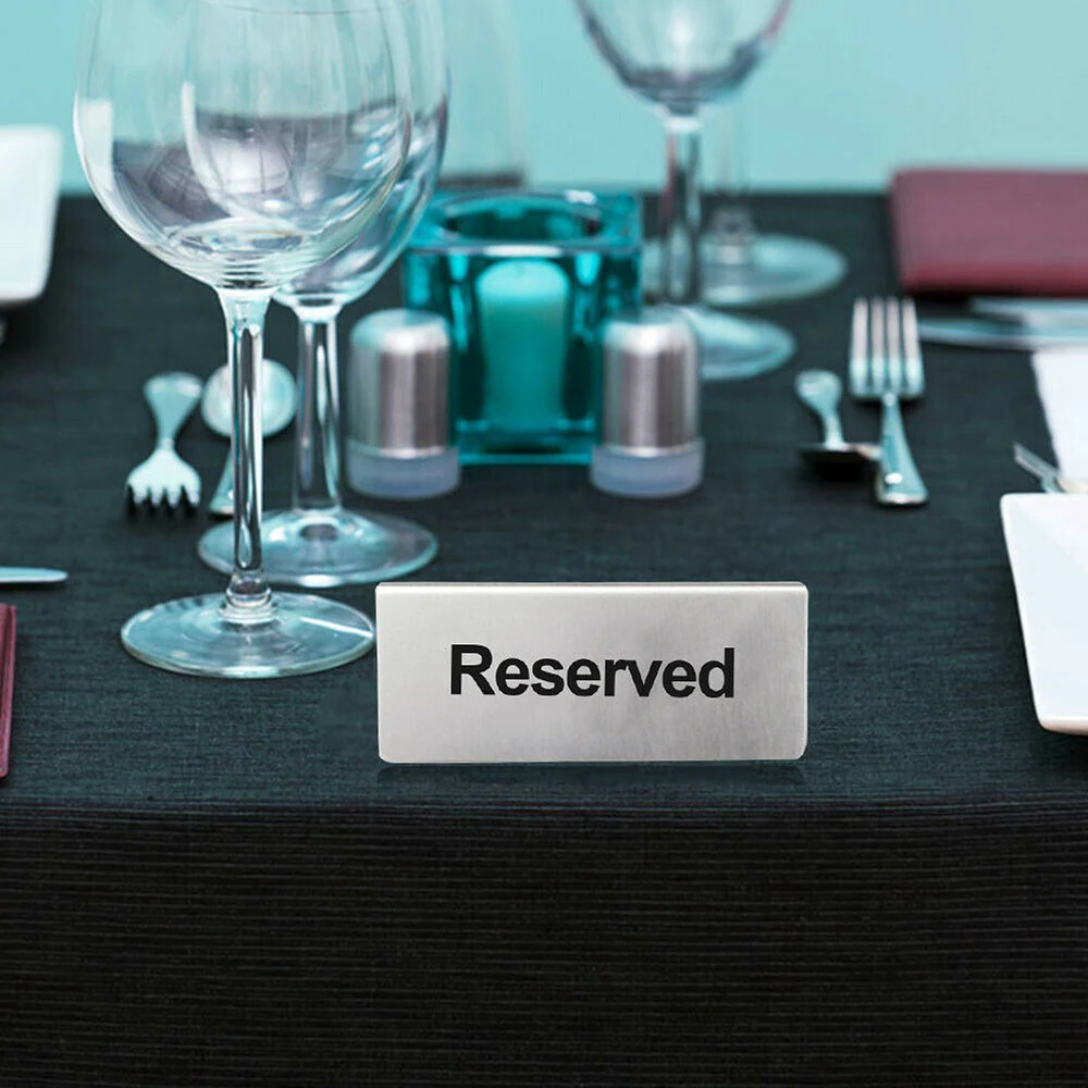 Знак для стола из нержавеющей стали для специальных гостей отель 3D знак для Стола Ресторан Takeaways двухсторонний кафе многоразовые бар