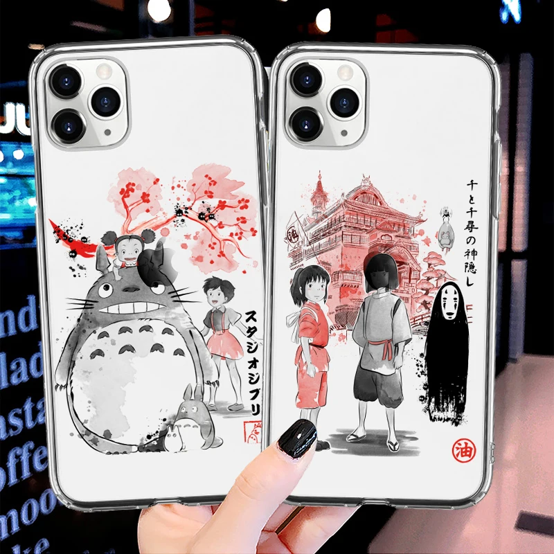 Милый чехол для телефона из ТПУ с рисунком комиксов Тоторо Студии ghilii Miyazaki iPhone 11 12