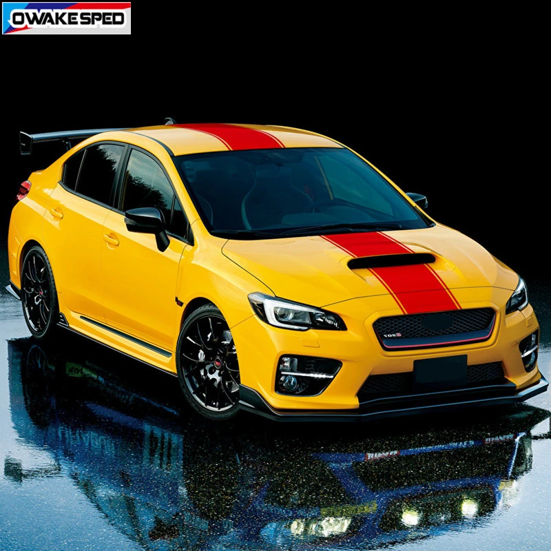Sport Racing Stripes Car Hood Roof Tail Decor Sticker For Subaru-WRX Auto Body Whole Vinyl Decals Exterior Accessories (1)