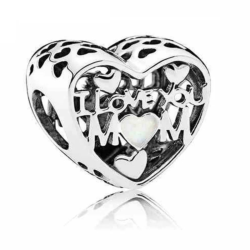 Openworrk I Love You Best Mother Blooming Heart Filled With Romance Charm Fit Pandora Bracelet 925 Sterling Silver Bead Jewelry