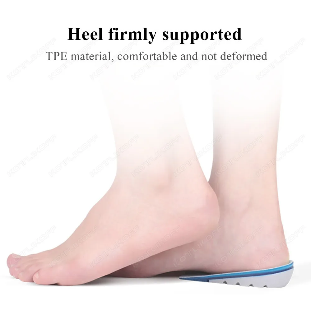 Invisible Height Increase Insole 1.5/2.5/3.5cm Men Women Silicone Gel Heel Pads Height Cushion Damping Relieve Heel Pain