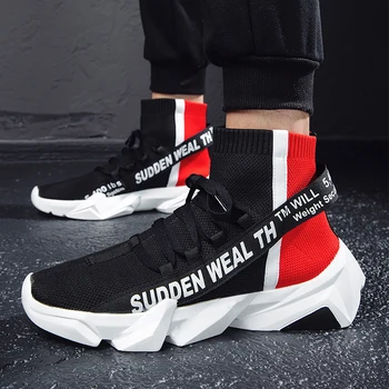 

Sock Men Shoes Free Shiping Keep Warm Casual Shoes Man Light Sneakers Shoes High Top In Mesh Shoes Fashion Outdoor Shoes For Men