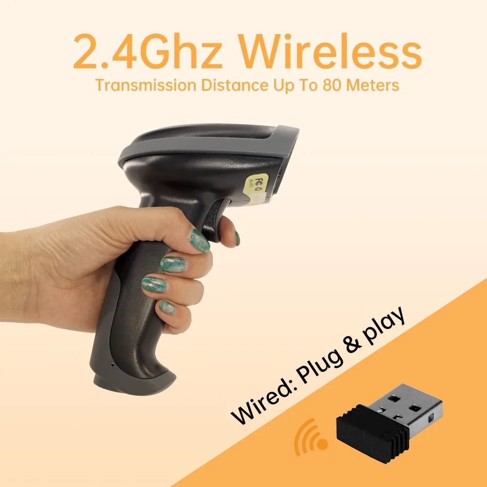 Teklead 1d qd Leitor de Código de Barras Scanenr Portátil com Fio Usb 2.4g Bluetooth Handheld para o Supermercado Inventário Pos Terminal - Imagem 4