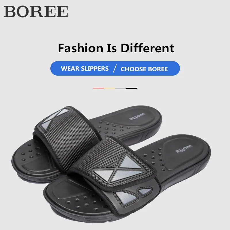 BOREE/тапочки для пар Простые разноцветные домашние тапочки с открытым носком