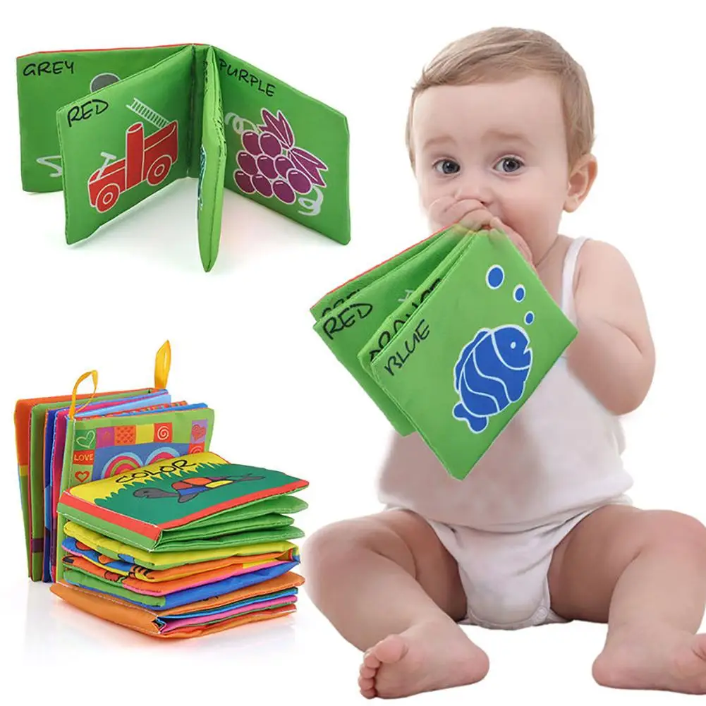 Flash Sale Juguetes educativos para niños, libro cognitivo, paño suave para bebé, desarrollo de la inteligencia del bebé, aprendizaje de imagen, libro cognitivo R6qpNOK8B