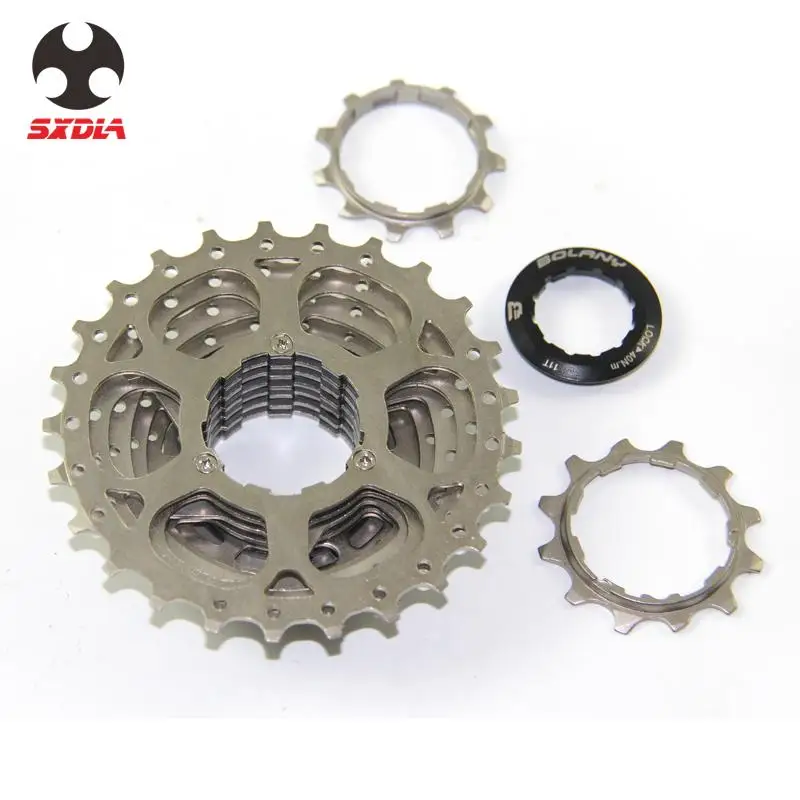 Silver Bicycle Cassette 9S Speed 11-25T For Mountain Bike flywheel MTB Parts 9s Speed Bicycle Freewheel Cassette