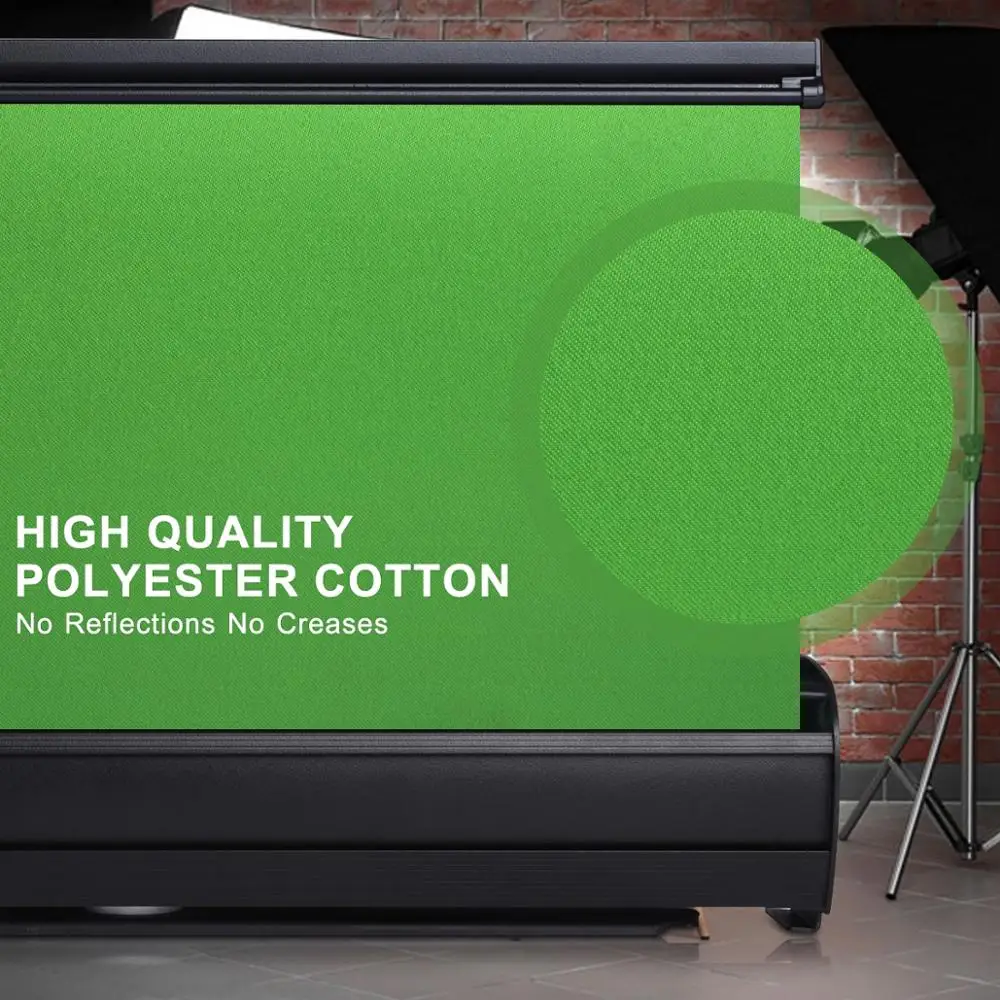 110*200cm Portable Collapsible Chromakey Background Wrinkle-Resistant Chroma-Green Fabric with Holder for Photography Video Tikt 2