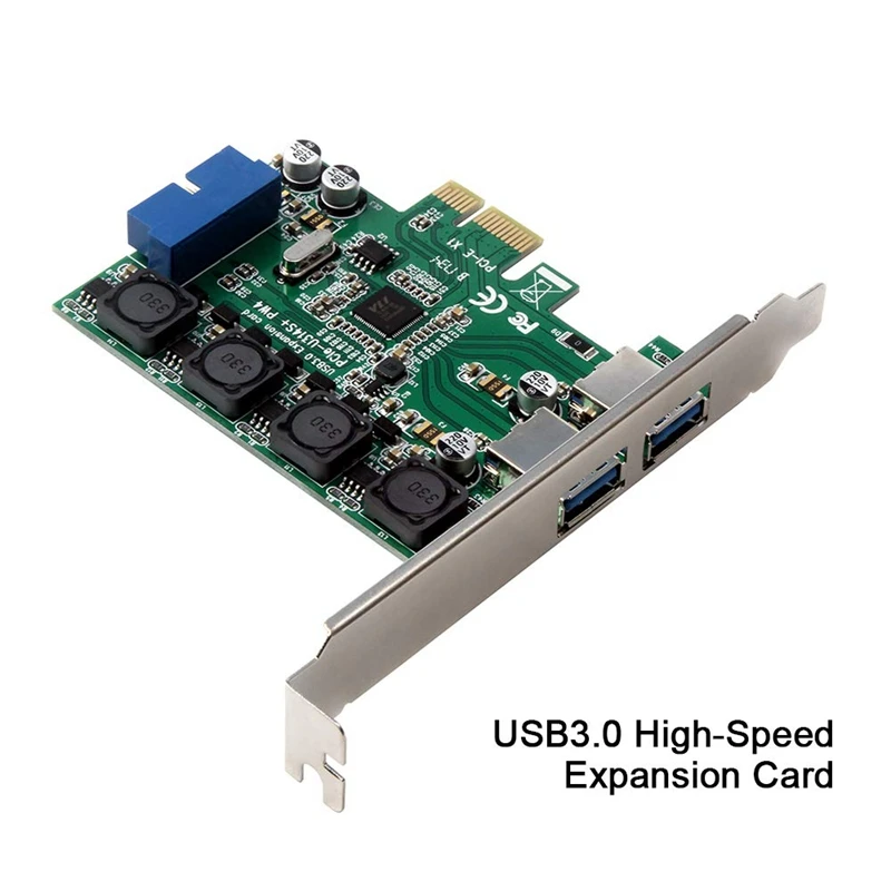 Высоко-Скорость 2-Порты и разъёмы Usb 3,0 19-Pin к расширения Pci-E карта Pci Express адаптер конвертер карты для настольных ПК