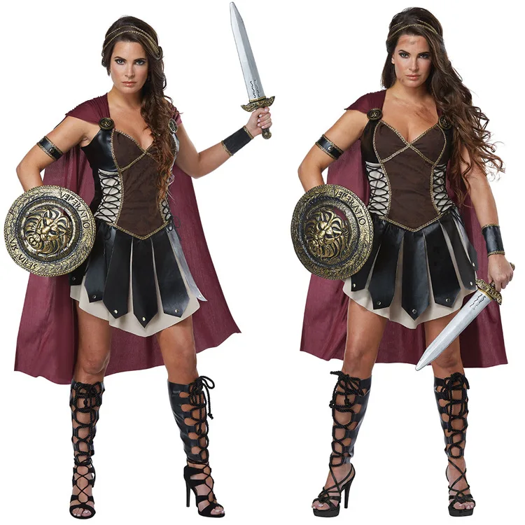 

Halloween Cosplay Tribal Women Warrior Roman Gladiators Perform Tribal Warlord Costumes