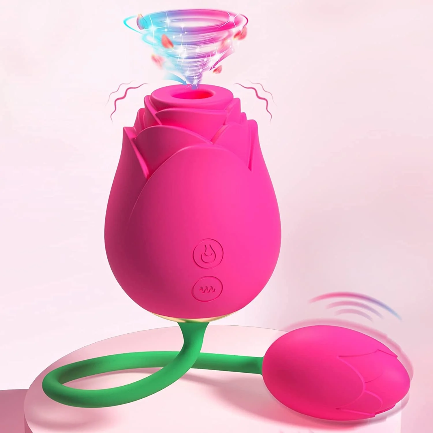 Rose Vibrator Clitoral Nipple Sucking Stimulator G spot Anal Vaginal Vibrating Egg Adult Oral Sex Toy Masturbation Women Couples 1