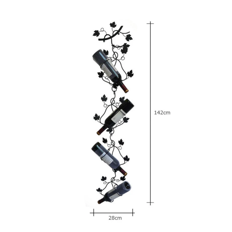 Новая Металлическая железная настенная подвесная полка для вина держатель для Винных Бокалов Оригинальное Украшение стен
