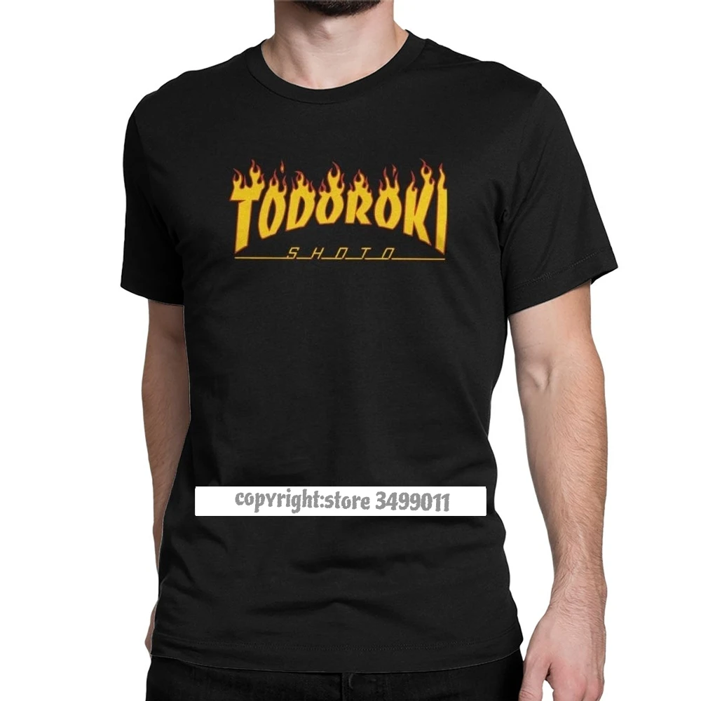 Todoroki Shoto винтажные футболки Моя геройская Академия мужские Аниме Манга фитнес