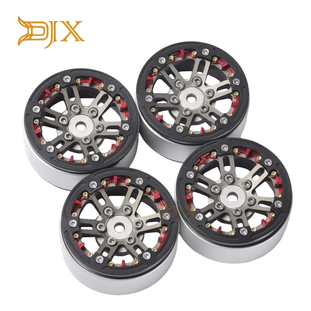 DJX 4 шт. CNC 1 9 ''алюминиевые Beadlock колесные диски для 1/10 RC Гусеничный автомобиль