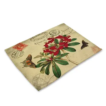 

Washable Placemats Heat-Resistant Placemats Stain Resistant Anti-Skid PVC Table Mats Woven Vinyl Placemats