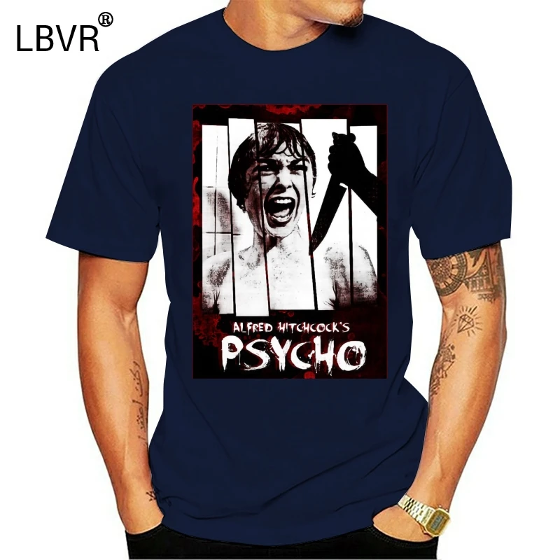 PSYCHO (милый чудак Хичкока классический из фильма ужасов Art мужская футболка