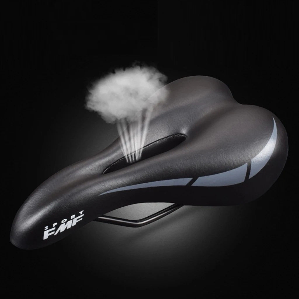 Shockproof Bike Saddle Foam Padded MTB Road  Seat With Vent Hollow