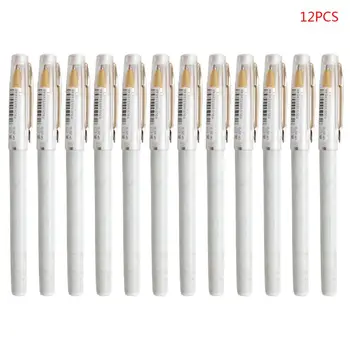 

12pcs/pack 0.7 mm Marble Pattern Gel Pens Black Ink Pen Students Stationery School Supply Office Writing Tool