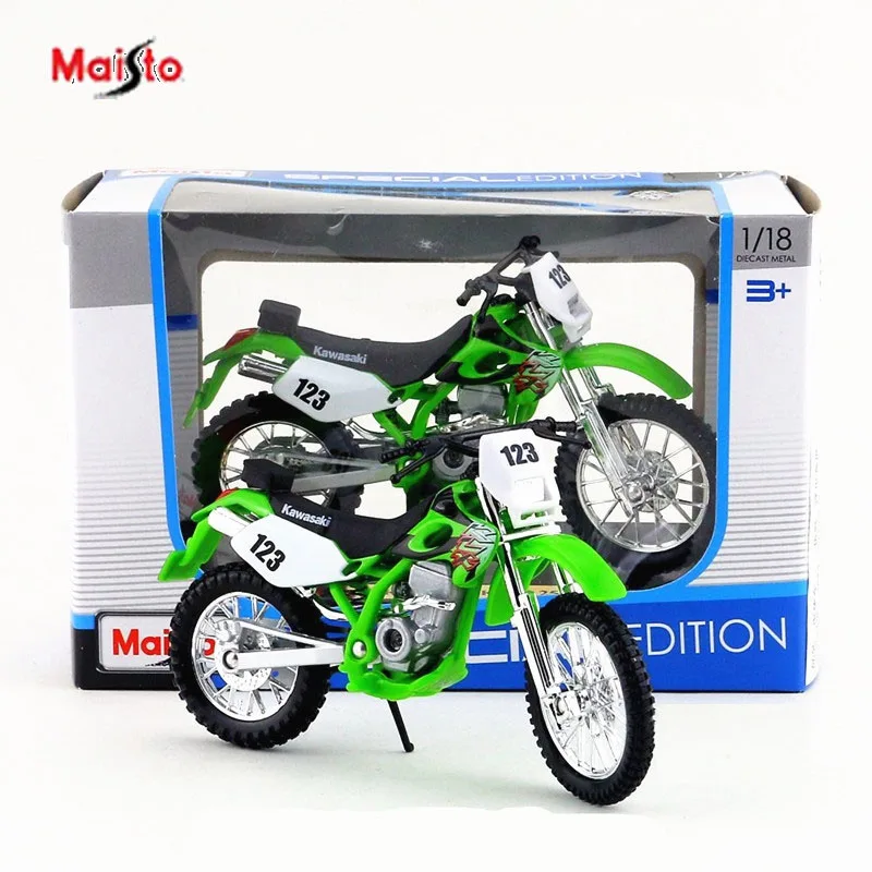 1:18 Kawasaki Moto Toy вся модель с базой Maisto литой автомобиль модель ниндзя ZX KLX Металлический Игрушечный Автомобиль H2R вулкан игрушки для детей