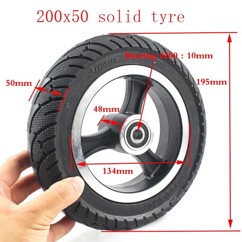 4 типа 200x50 8 дюймов Твердые TyreWith Ступицы Колеса Мобильность Скутер инвалидная коляска ступица подходит газовый скутер электрический скутер автомобиль - Цвет: 200x50 tire  D