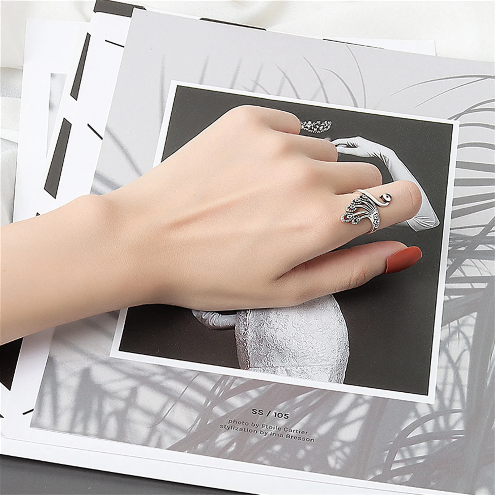 DIY Hand Made Wool Ring Ring Creative Open Knit Sweater Personality Crochet With Wool Thread