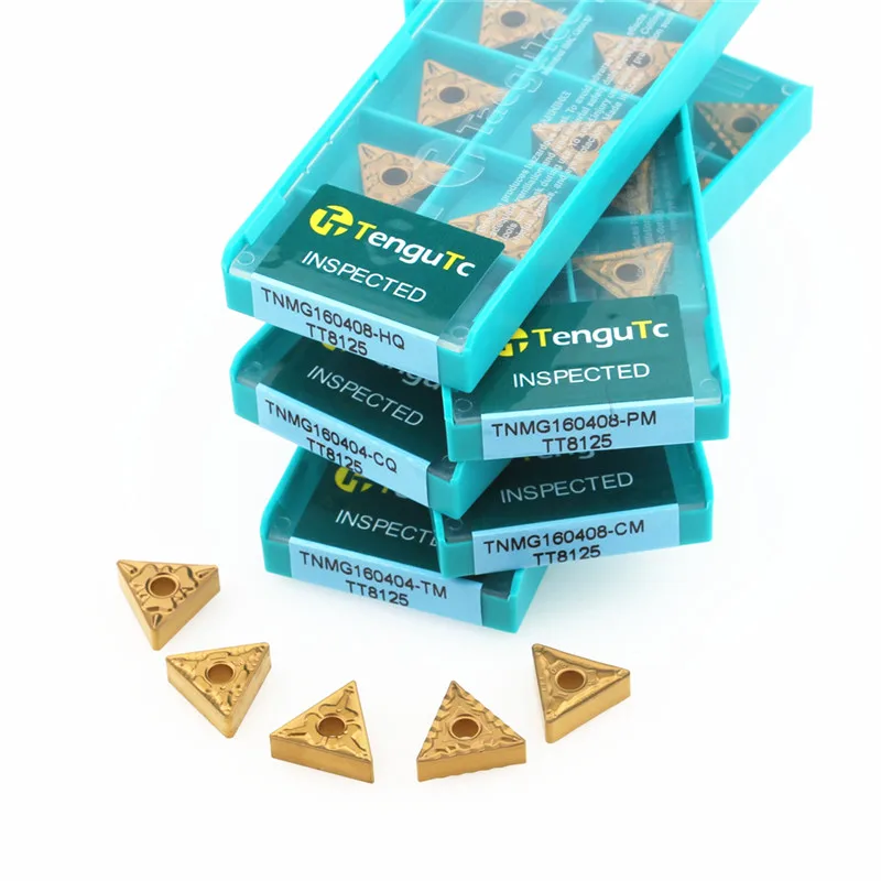 

10PCS TNMG160404 TNMG160408 TM HQ CM PM L-S R-S CQ TT8125 TaeguTec Carbide Inserts Lathe Turning Cutter Tool for Steel
