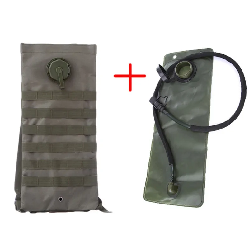 

2.5L Tactical Molle Water Bag Pouch Nylon Cover Water Bladder Shoulder Bag Travel Hydration Backpack for Climbing Hiking Cycling