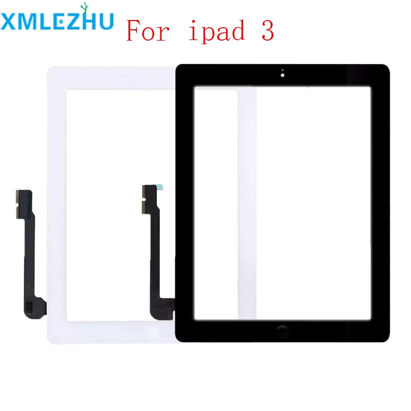 50 шт. для iPad 2/3/4 Gen A1458 A1459 A1460 9," ЖК-дисплей внешний Сенсорный экран дигитайзер передней Стекло Панель+ кнопка+ клей DHL