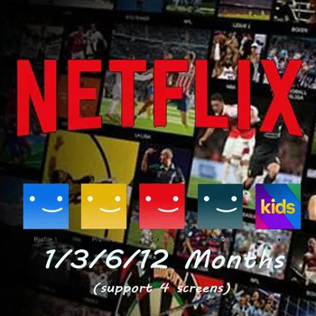 

1 Year 1/3/6 Month Netflix For Work TV Android Set Top Box tv Stick Laptop PC Phone 4K 4 screen Netflix Premium Account Code
