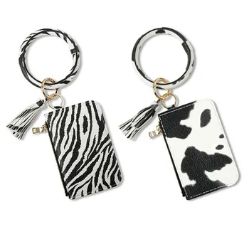 

Multi-Style PU Leather Wallet O Key Rings For Women Wristlet Bracelets Key Chain Jewelry Accessories