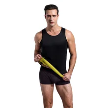 Термо неопреновый корсет сауна, для похудения рубашка для мужчин тело тренировочный жилет черная Талия тренажер Топы