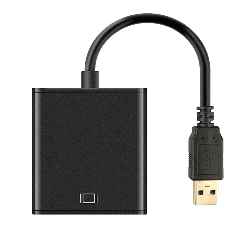 Внешний адаптер 1080P USB3.0 на VGA для видеоизображения и дисплея бесплатный