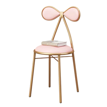 

Fashion Butterfly knot Metal Chair Golden Bar Stool Dining Chair Makeup Chair Modern Simple Dressing Table Stool Home shop