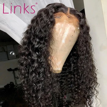 

Links Curly Short Bob 4x4 5x5 Closure Lace Front Wigs pre plucked Remy Brazilian Human Hair Lace Frontal Wig For Black Women