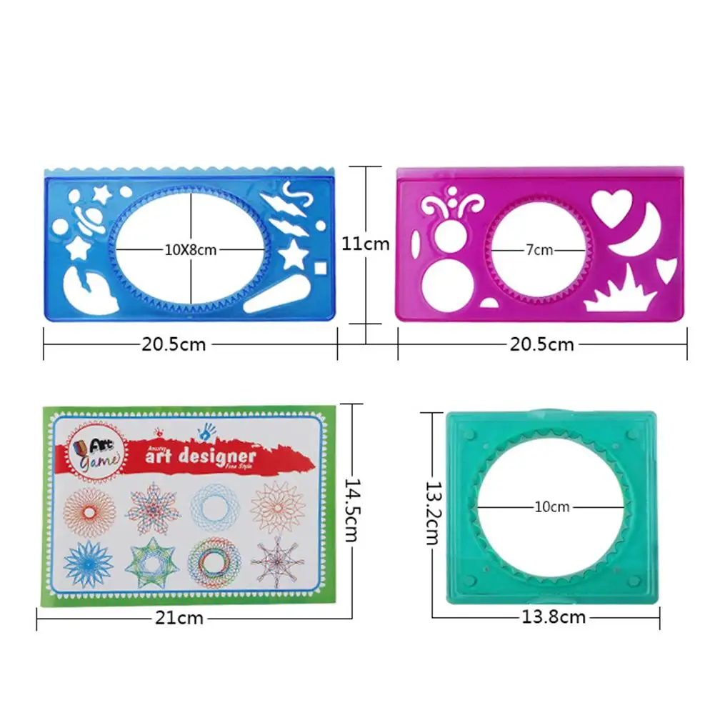Spirograph Drawing Toys Set Interlocking Gears Wheels Drawing Accessories Creative Educational Toy Children with Ballpoint Pen