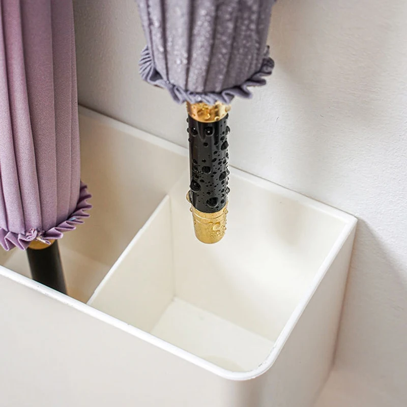 Nordic 2 PCS Wall-mounted Umbrella Storage Rack Home Decoration Adhesive Umbrella Clip Holder Racks Hanging Organizer