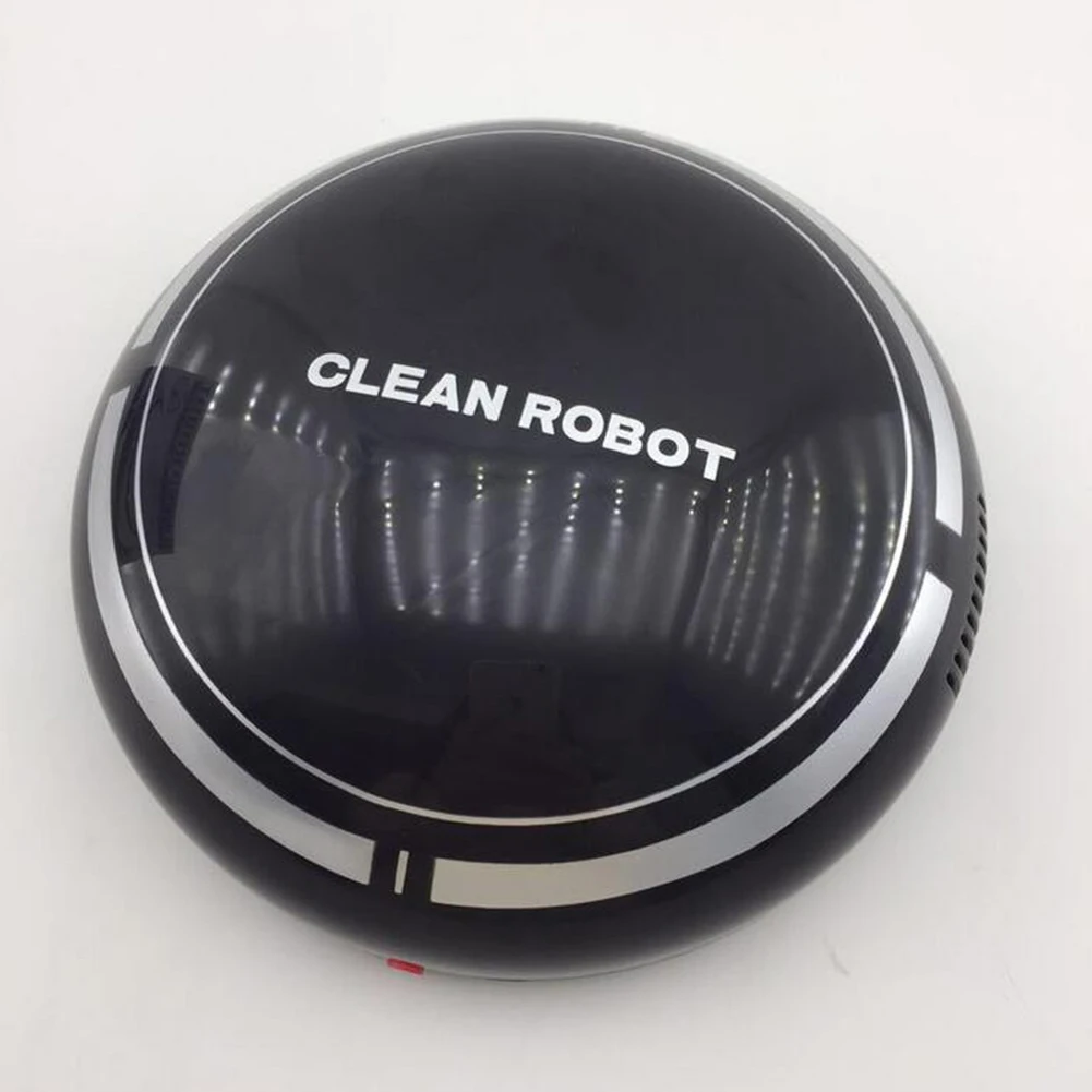 Автоматический перезаряжаемый умный робот вакуумный пол подметания всасывающий очиститель - Цвет: Black