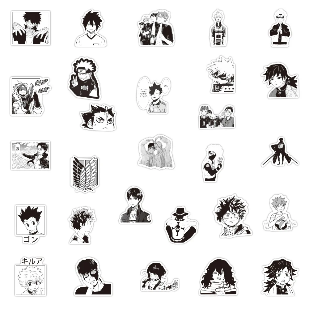 Details 78+ black and white anime stickers in.cdgdbentre