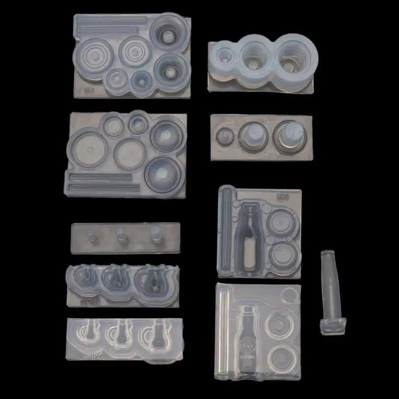 Handmade Mini Hollow Milk Bottles Cup Straw Silicone Resin Molds Craft Tools Dried Flower Decorative DIY Hand Crafts | Украшения и